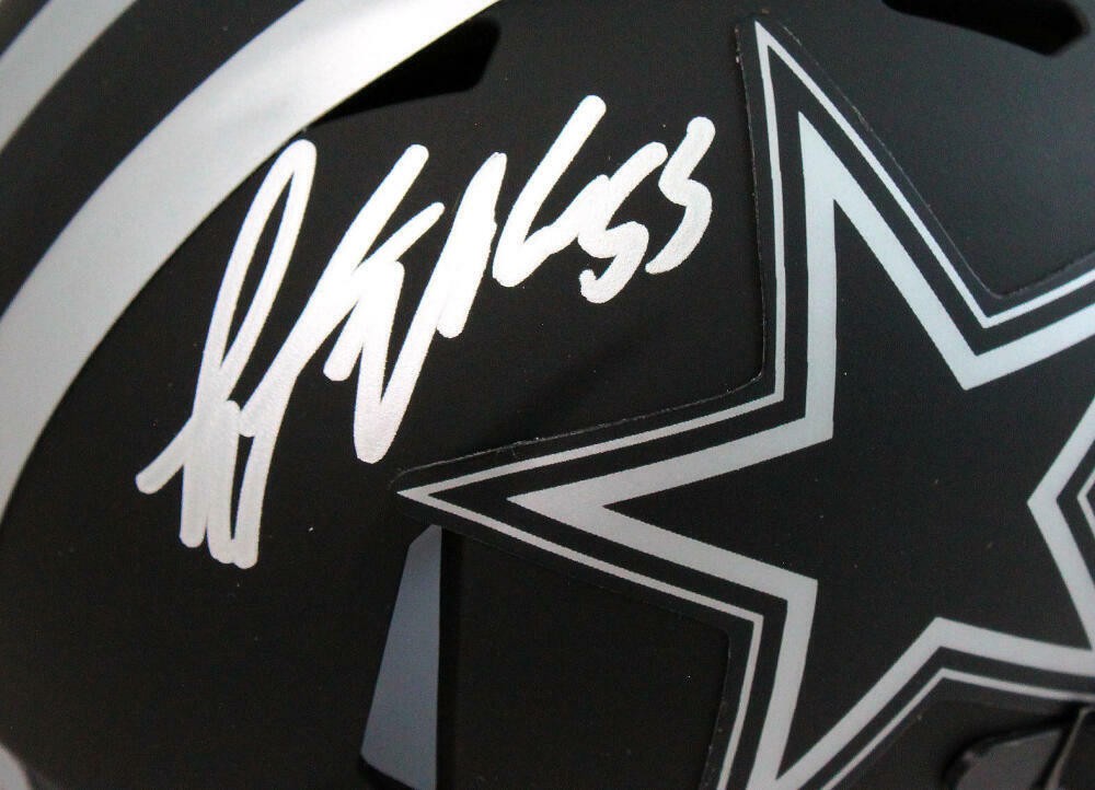 Leighton Vander Esch Signed Dallas Cowboys Eclipse Mini Helmet