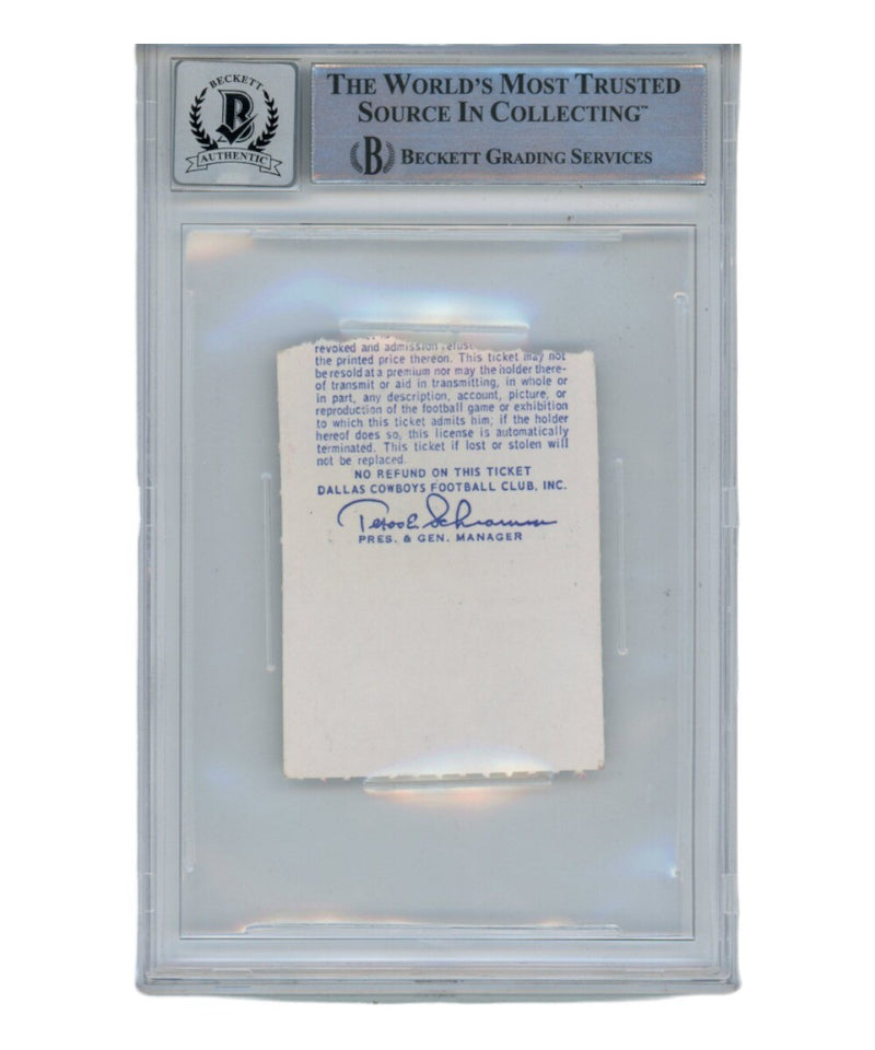 Tony Dorsett Signed 1978 NFC Championship Game Ticket Stub (Beckett)