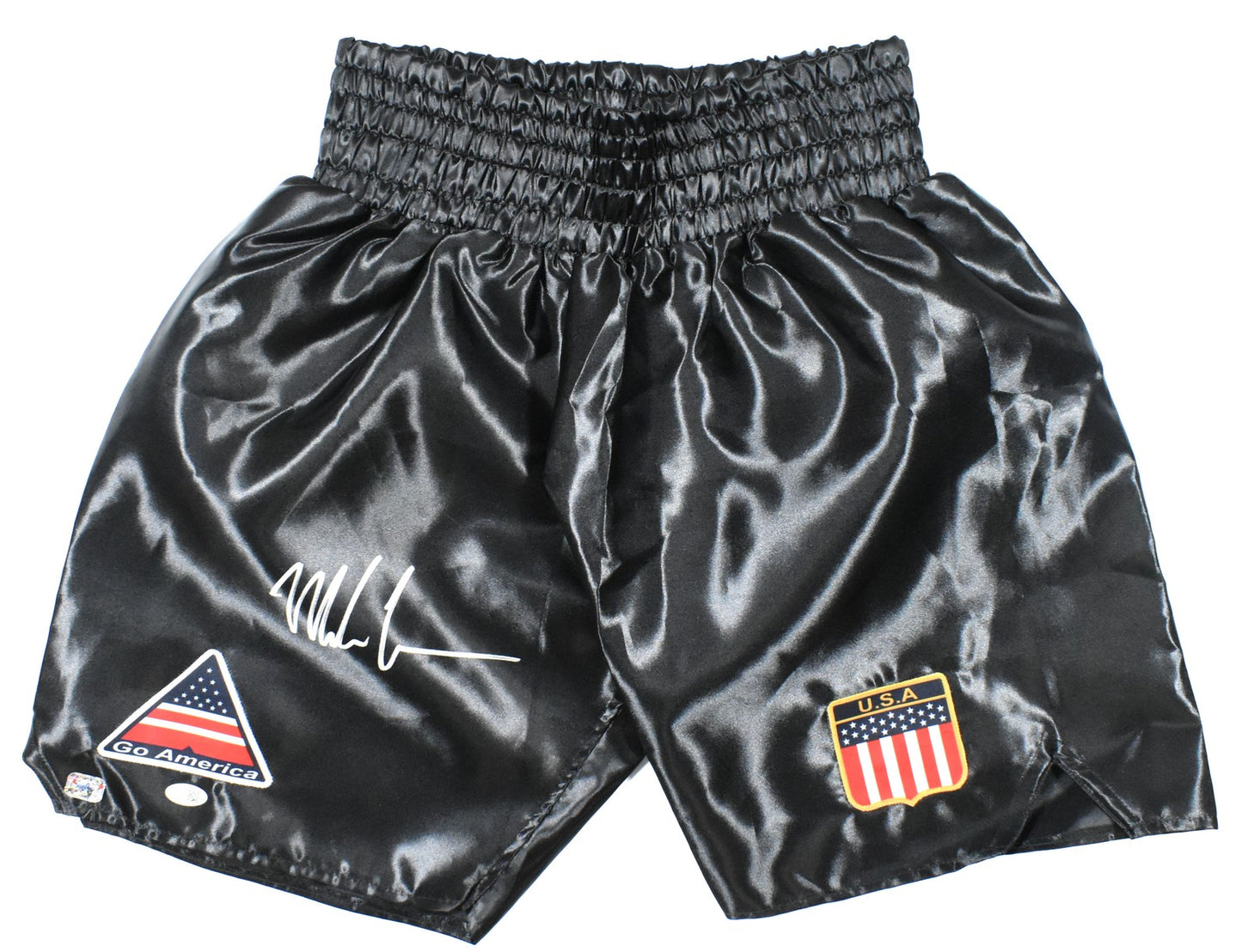 Mike Tyson Autographed Black Boxing Trunks