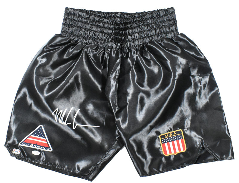 Mike Tyson Autographed Black Boxing Trunks