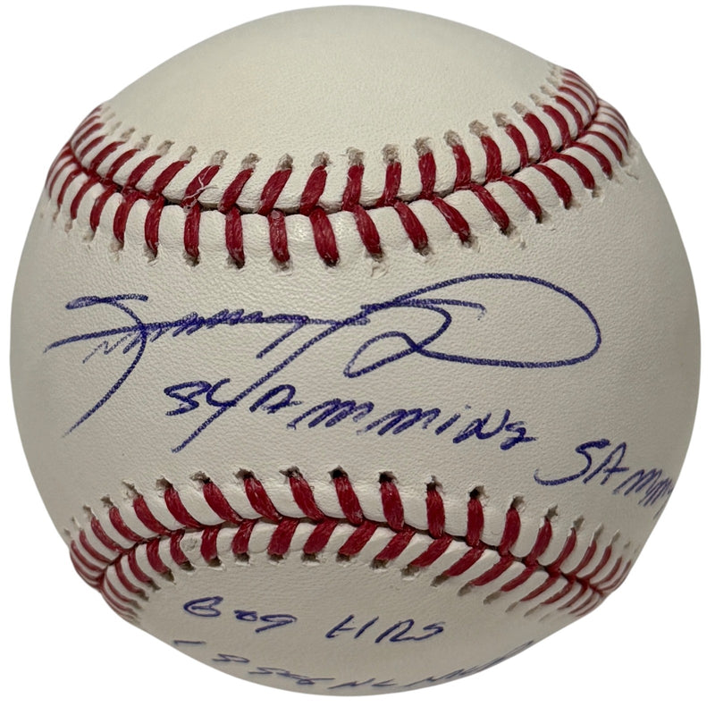 Sammy Sosa Autographed Chicago Cubs ROMLB Baseball (3 Inscriptions) JSA