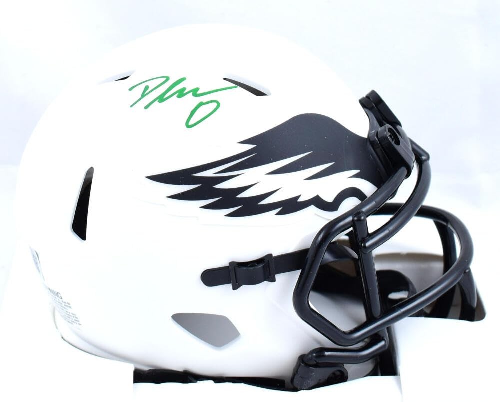 D'Andre Swift Signed Philadelphia Eagles Lunar Speed Mini Helmet