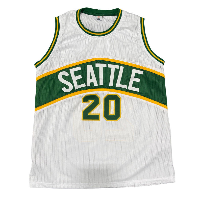 Gary Payton Signed Seattle Supersonics Custom Basketball Jersey (BAS)