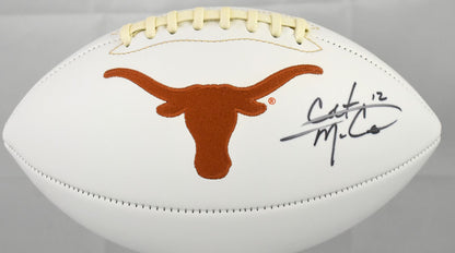 Colt McCoy Autographed Texas Longhorns Logo Football