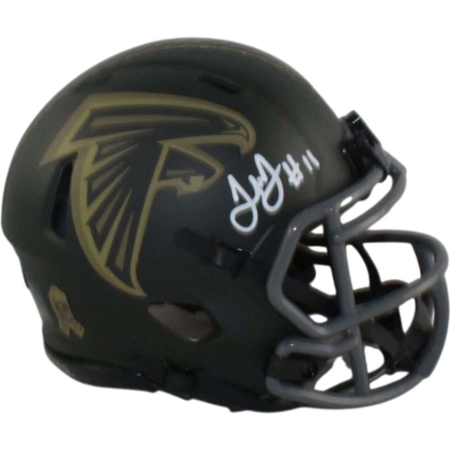Julio Jones Signed Atlanta Falcons 2025 Salute to Service Mini Helmet