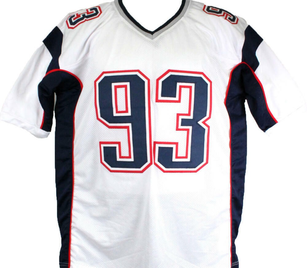 Richard Seymour Autographed White Custom Football Jersey