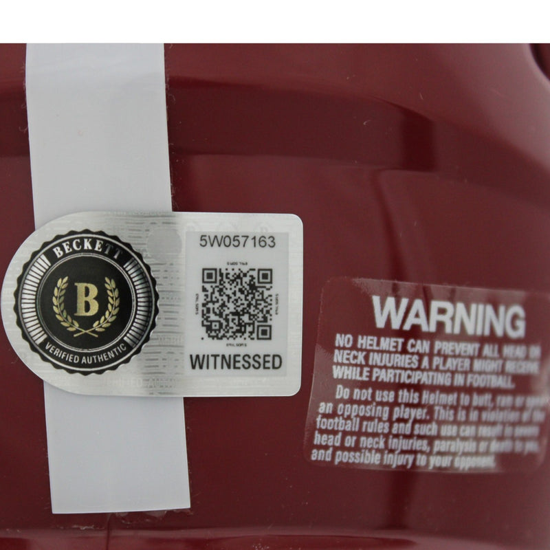 Devonta Smith Signed Alabama Crimson Tide Mini Helmet - Heisman Inscription