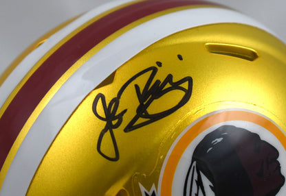 John Riggins Signed Washington Redskins Blaze Speed Mini Helmet