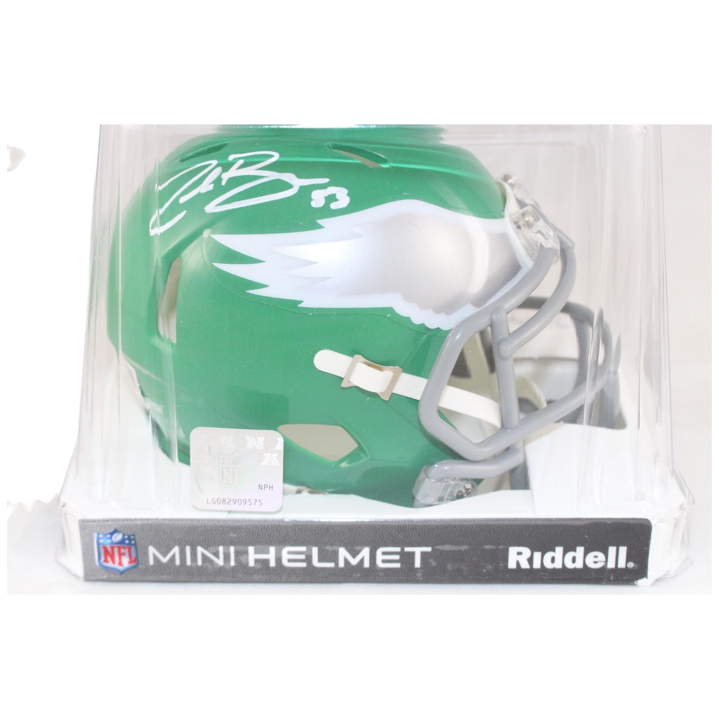 Zack Baun Autographed Philadelphia Eagles Kelly Green Mini Helmet