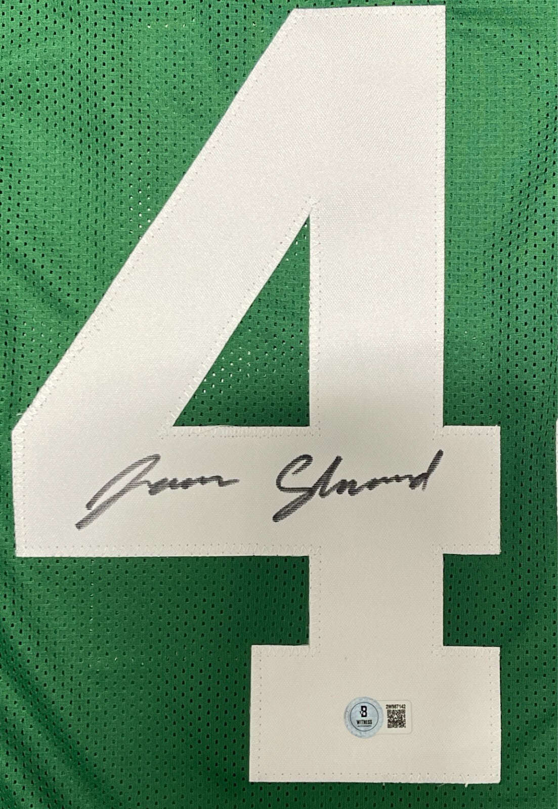 Jamien Sherwood Signed New York Jets Custom Football Jersey