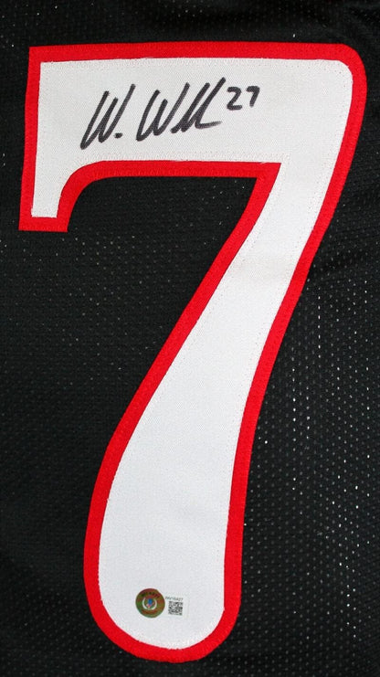 Wes Welker Autographed Black Custom Football Jersey