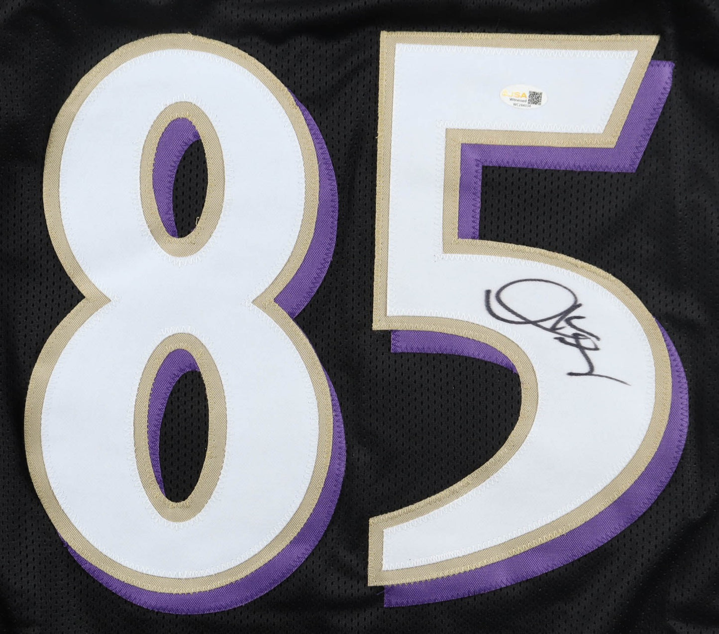 Derrick Mason Autographed Baltimore Ravens Black Custom Jersey