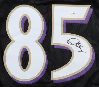 Derrick Mason Autographed Baltimore Ravens Black Custom Jersey