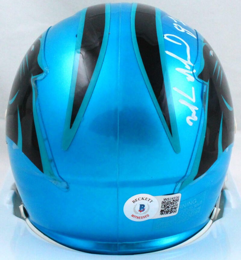 Muhsin Muhammad Signed Carolina Panthers Flash Speed Mini Helmet