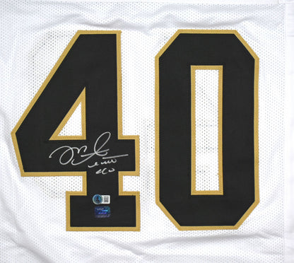 Mike Alstott Autographed Purdue Boilermakers White Jersey