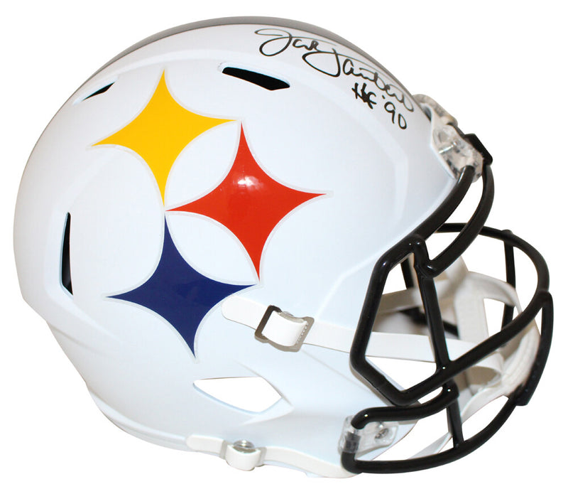 Jack Lambert Signed Pittsburgh Steelers Full Size AMP Replica Helmet HOF