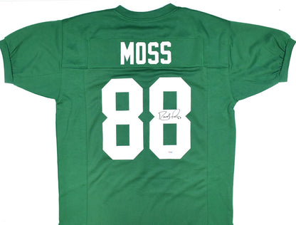 Randy Moss Autographed Marshall Thundering Herd Custom Green Jersey
