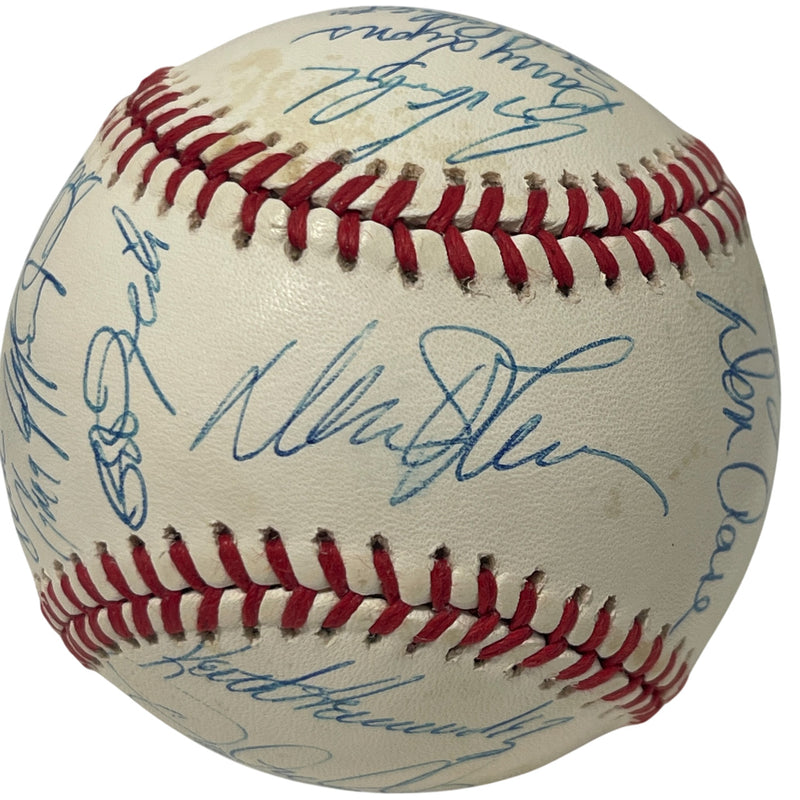 1989 New York Mets Team Signed Official National League Baseball JSA LOA