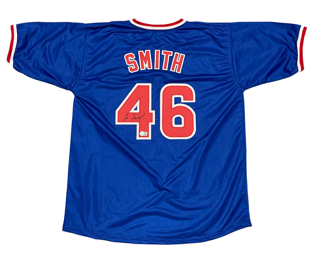 Lee Smith Signed Chicago Cubs Custom Baseball Jersey (Beckett COA)