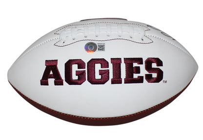 Shane Lechler Signed Texas A&M Aggies Logo Football "Gig Em" BAS