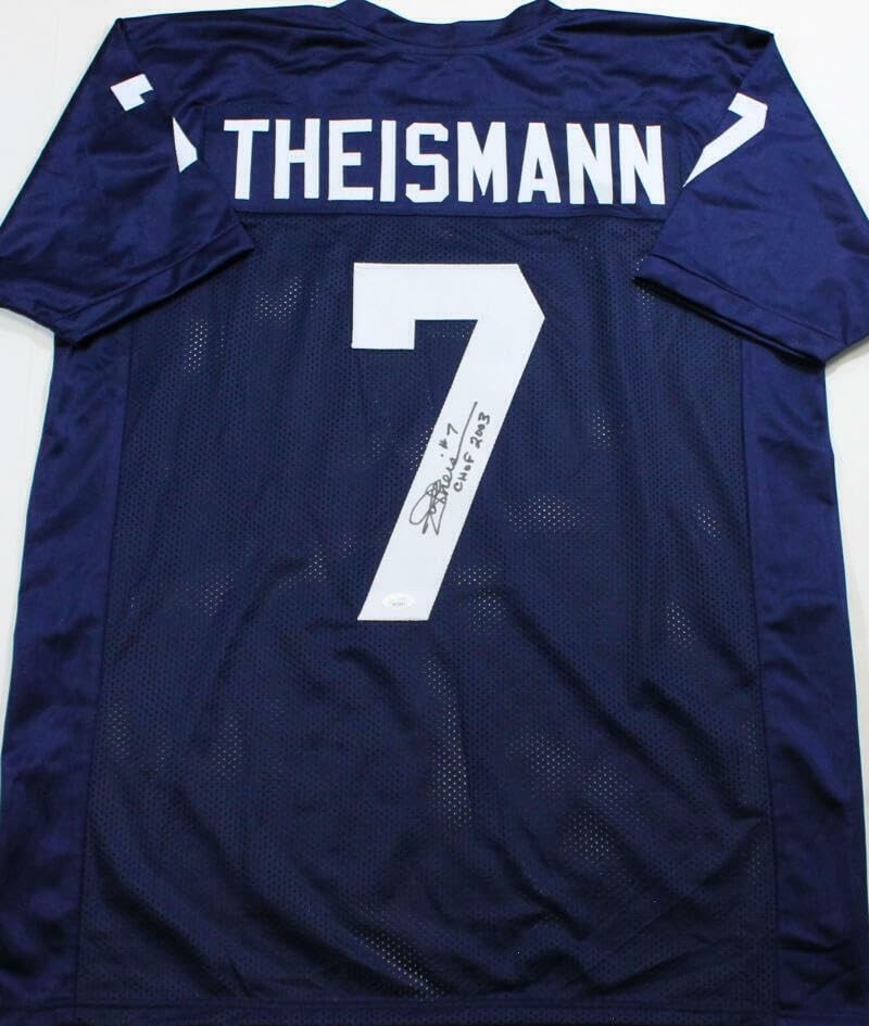 Joe Theismann Autographed Navy Blue College Style Jersey - CHOF Inscription