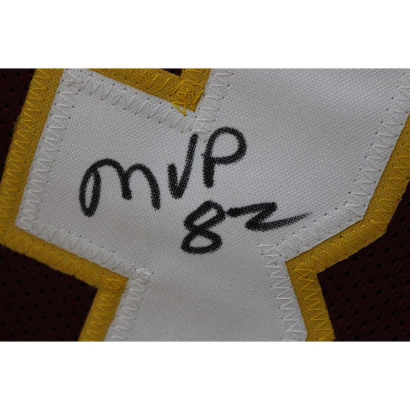 Mark Mosley Autographed Custom Red Football Jersey (Beckett COA)
