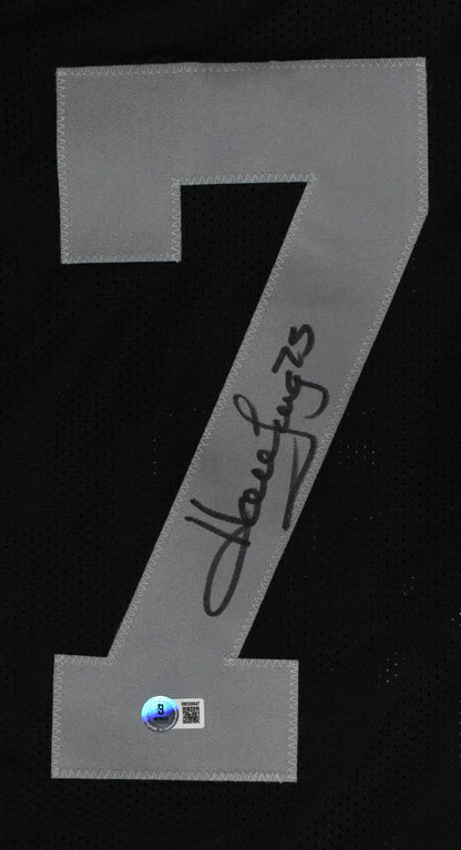 Howie Long Autographed Raiders Custom Black Jersey
