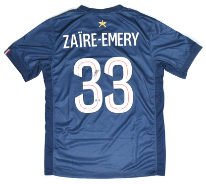 Warren Zaire-Emery Autographed Paris Saint-Germain Home Jersey