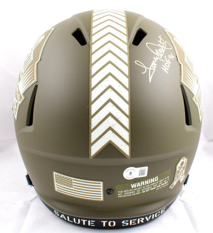 Tony Dorsett & Earl Campbell Signed Salute to Service Full Size Helmet