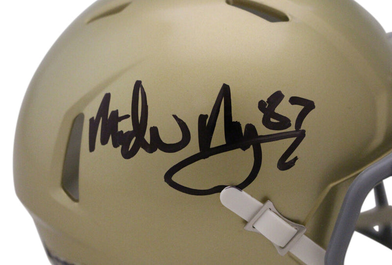 Michael Mayer Signed Notre Dame Fighting Irish Speed Mini Helmet