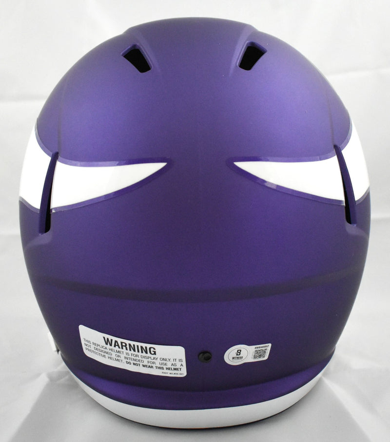 Justin Jefferson Autographed Minnesota Vikings Full Size Tribute Speed Helmet