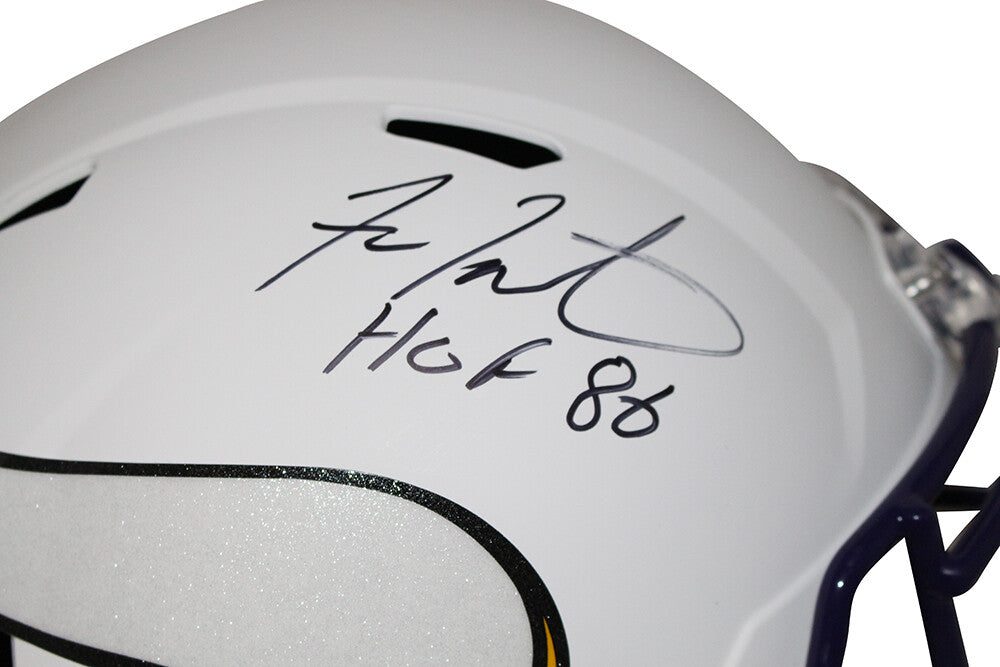 Fran Tarkenton Signed Minnesota Vikings Full Size Flat White Speed Helmet