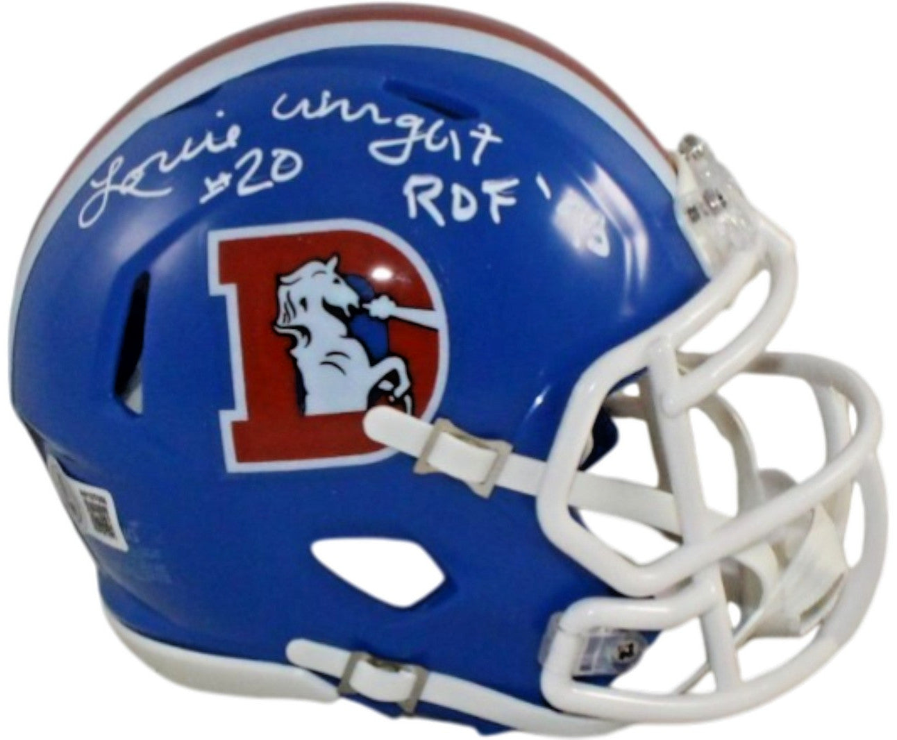 Louie Wright Denver Broncos Autographed Throwback Mini Helmet