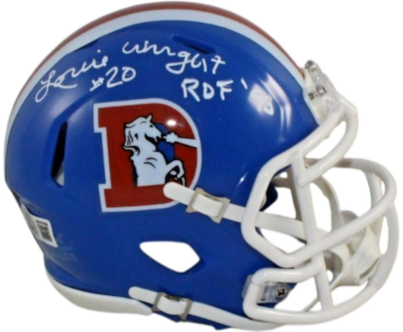 Louie Wright Denver Broncos Autographed Throwback Mini Helmet