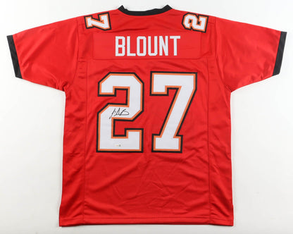 LeGarrette Blount Autographed Tampa Bay Buccaneers Red Custom Jersey