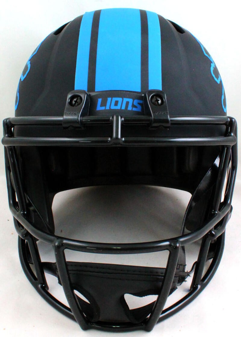 TJ Hockenson Signed Detroit Lions Full Size Eclipse Speed Helmet