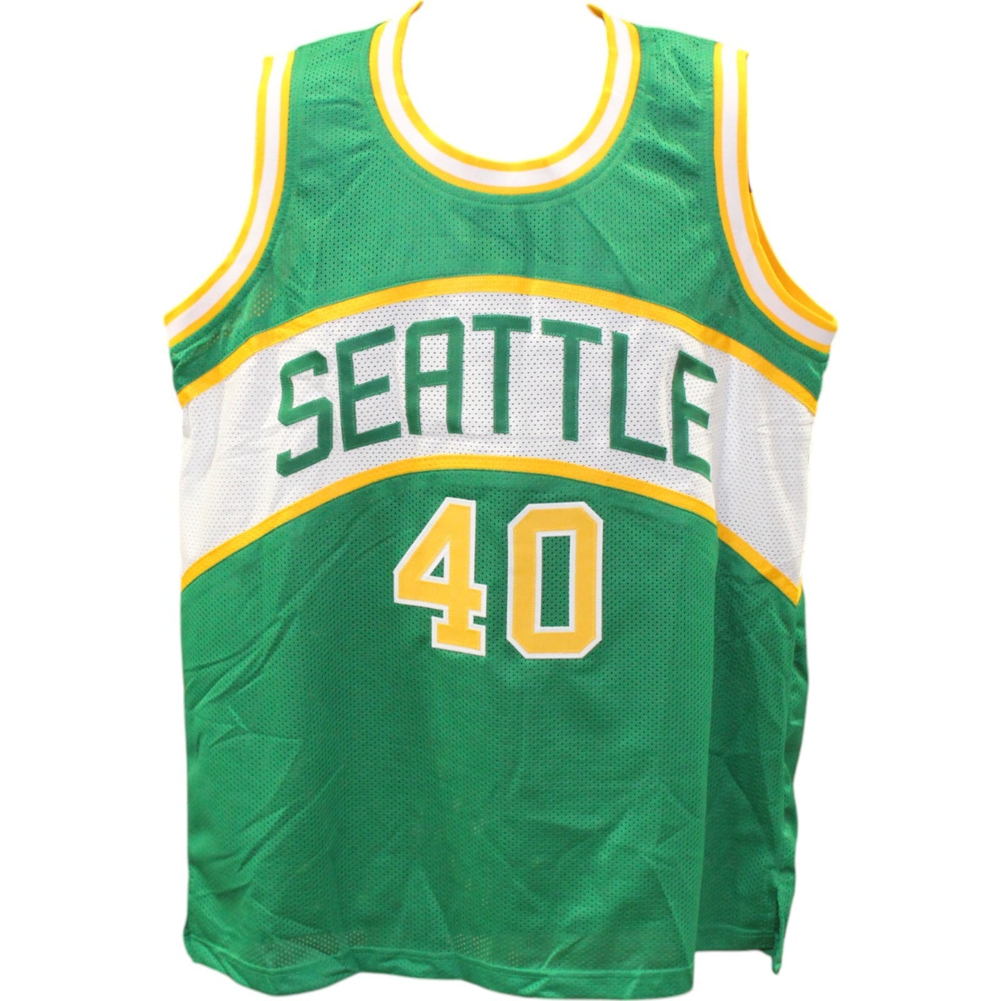 Shawn Kemp Signed Pro Style Custom Green Basketball Jersey (BAS)