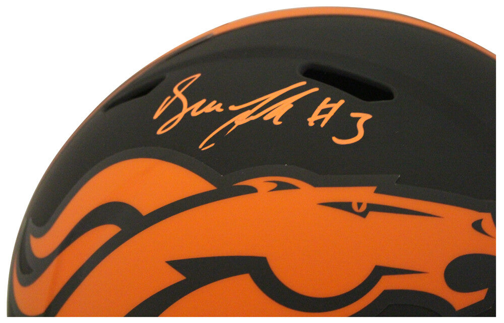 Drew Lock Denver Broncos Autographed Full Size Eclipse Helmet