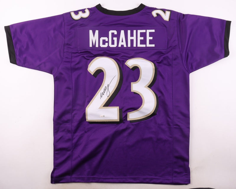 Willis McGahee Signed Baltimore Ravens Purple Custom Jersey