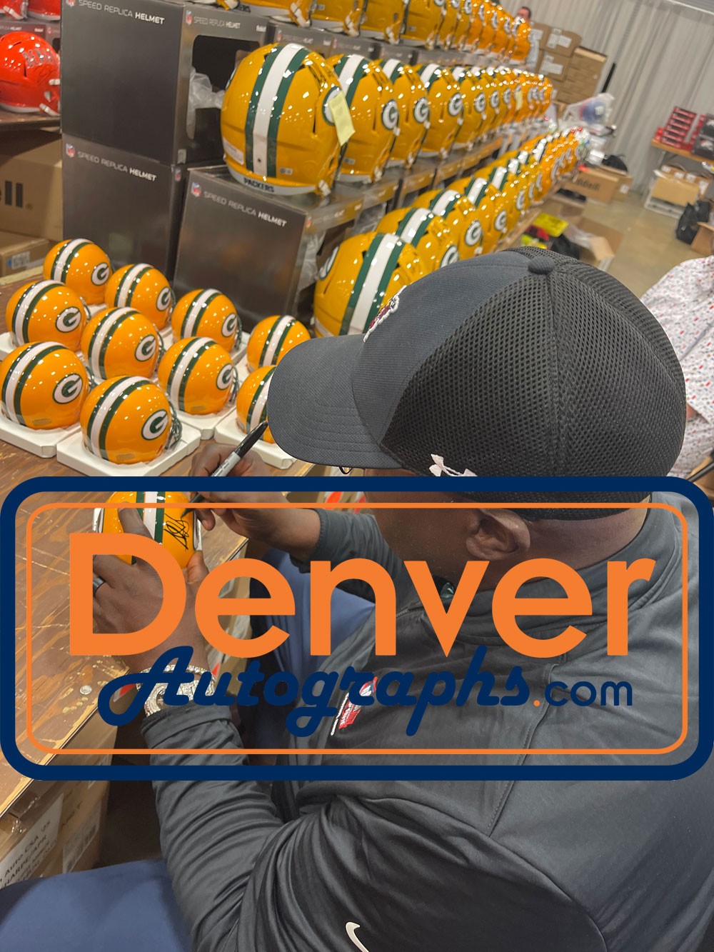 Sterling Sharpe Green Bay Packers Autographed VSR4 Mini Helmet (HOF)