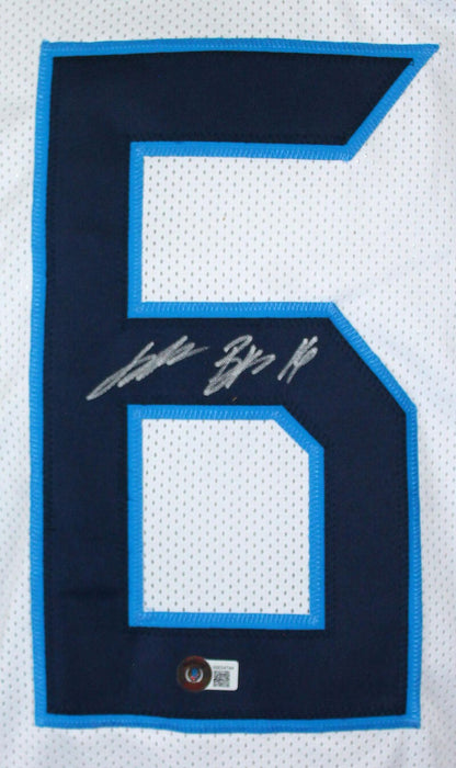Treylon Burks Autographed White Custom Jersey