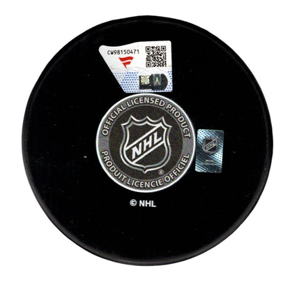 Quinn Hughes Signed Vancouver Canucks Logo Puck - 2024 Norris Inscription