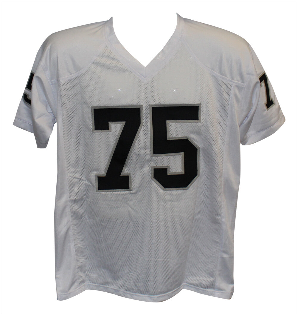 Howie Long Signed Oakland Raiders Custom White Football Jersey BAS