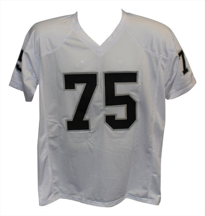 Howie Long Signed Oakland Raiders Custom White Football Jersey BAS