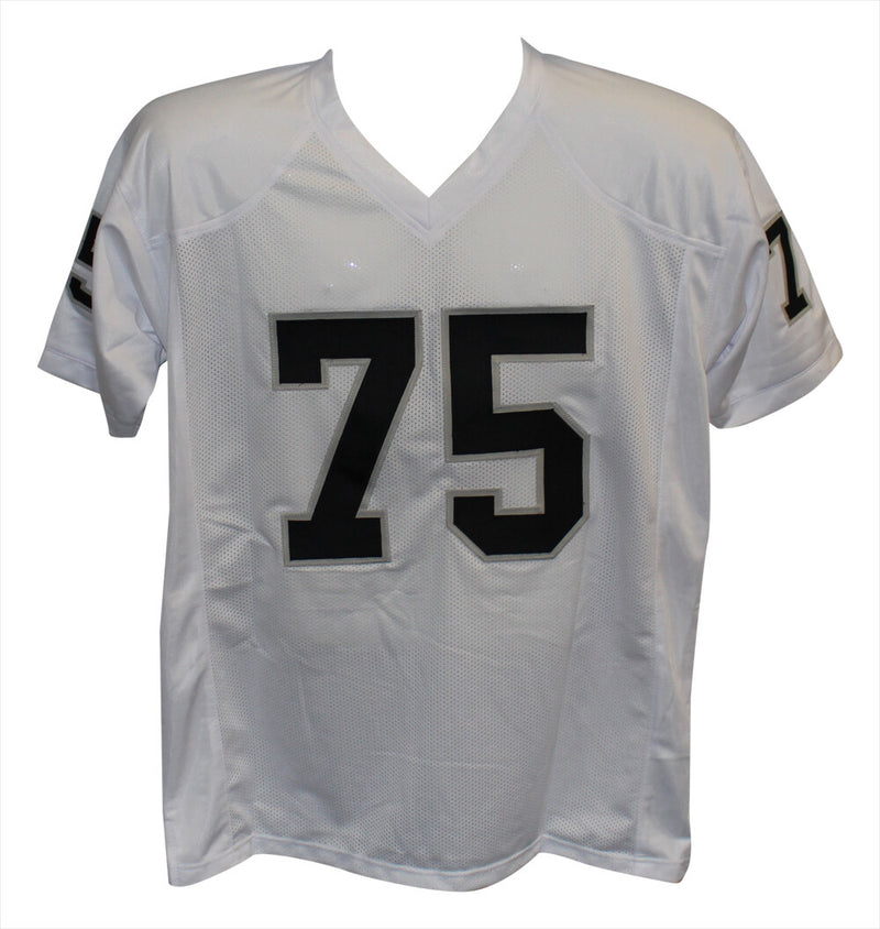 Howie Long Signed Oakland Raiders Custom White Football Jersey BAS