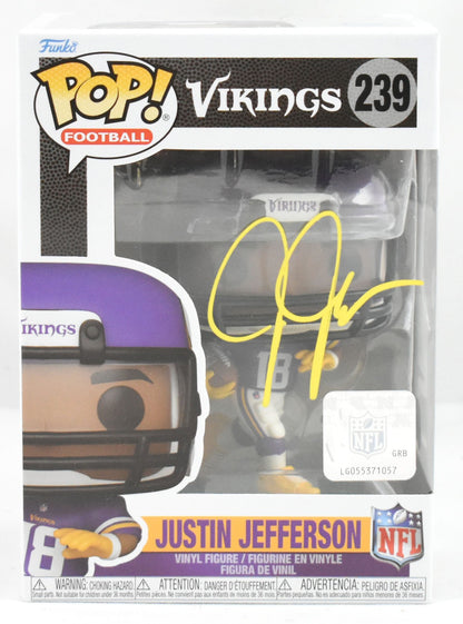 Justin Jefferson Autographed Minnesota Vikings Funko Pop #239