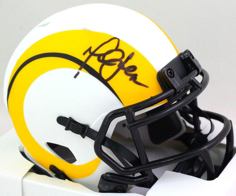 Marshall Faulk Signed St. Louis Rams Lunar Mini Helmet