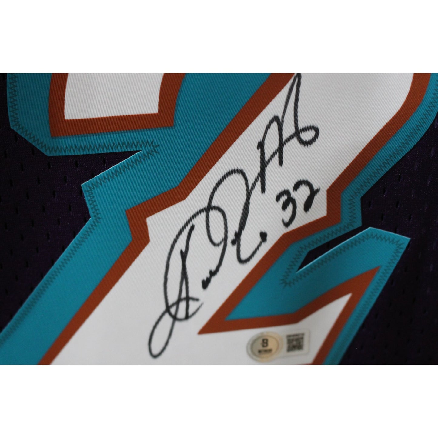 Karl Malone Utah Jazz Autographed Mitchell & Ness Swingman Jersey