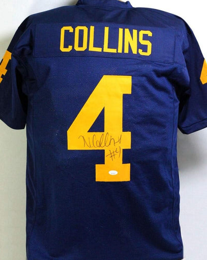 Nico Collins Autographed Blue College Style Custom Jersey