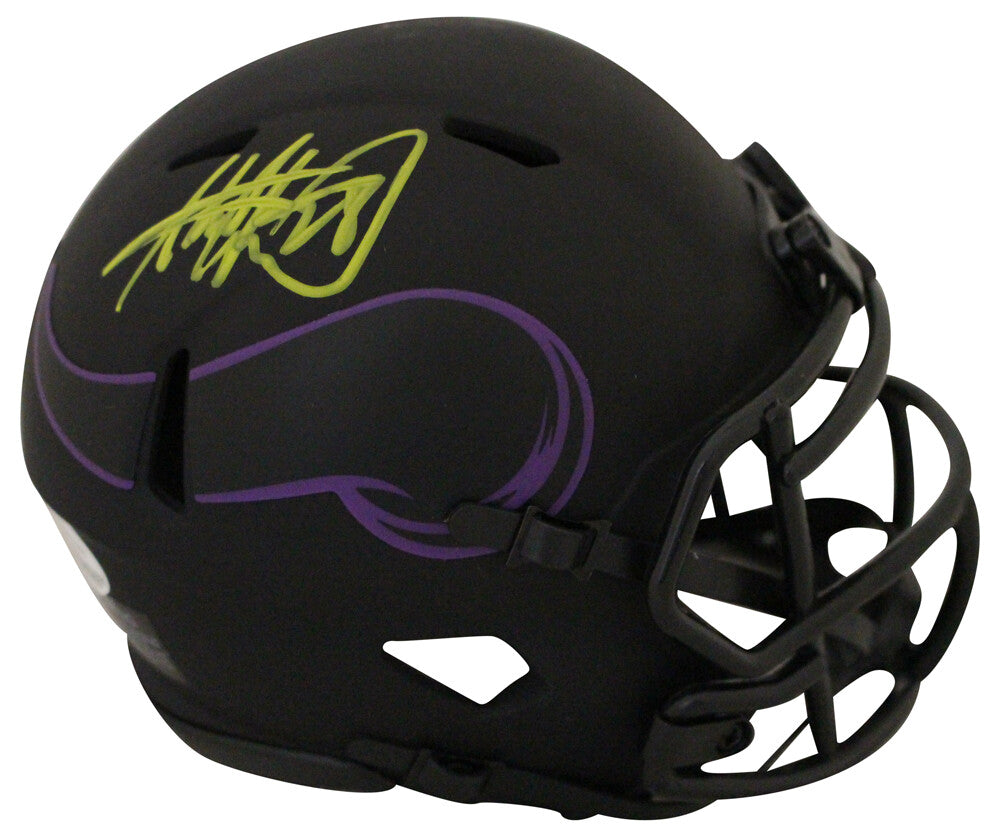 Adrian Peterson Signed Minnesota Vikings Eclipse Mini Helmet BAS